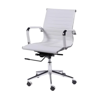 Cadeira Office Or Design Eames Diretor, 120 Kg, Giratória, Branca