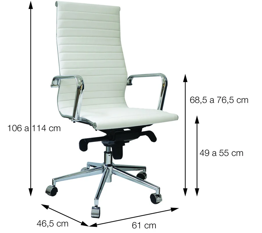 Imagem 3 de 5 do produto Cadeira Presidente Giratória Eames Marrom