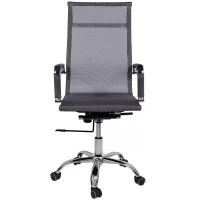 Cadeira Presidente Giratória Tela Eames, Cinza