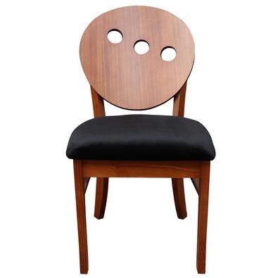Cadeira Decorativa Sala de Jantar Teseu Madeira Maciça Poliéster Preto/Imbuia - Gran Belo é um produto desenvolvido pensado na relação custo benefício