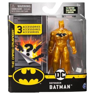 Produto: BATMAN FIGURA 4´´ Dados do produto: Figura estilizada de 4” Batman com 11 pontos de articulação, 3 acessórios misteriosos, cartão de missão e