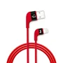 Cabo Lightning, Sincronização E Recarga 12w 2.4a, Conector 90°, 1 Metro, Vermelho, Xft810rd, Elg