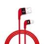 Cabo Lightning, Sincronização E Recarga 12w 2.4a, Conector 90°, 1 Metro, Vermelho, Xft810rd, Elg