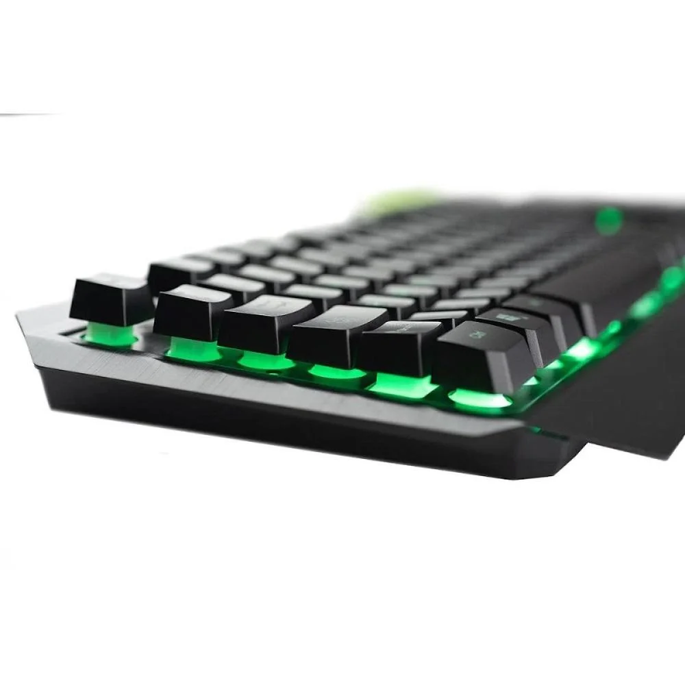 Imagem 2 de 5 do produto Teclado Gamer Goldentec GT Legend, LED Backlight, ABNT2, Anti-Ghosting,  107 Teclas retroiluminadas, Verde Alumínio