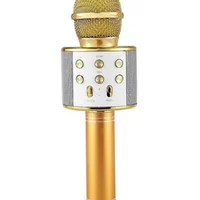 Microfone Sem Fio Bluetooth Alto Falante Embutido Karaokê Q7 Tomate Mt-1036