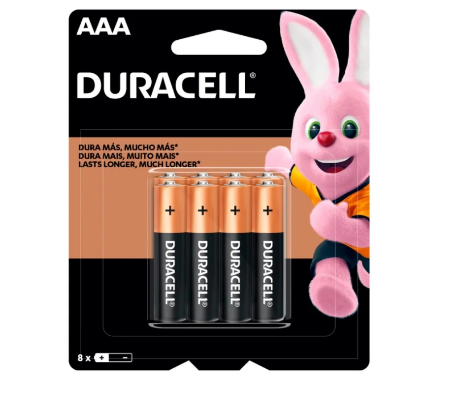Pilha Alcalina Duracell, AAA , 8 Unidades