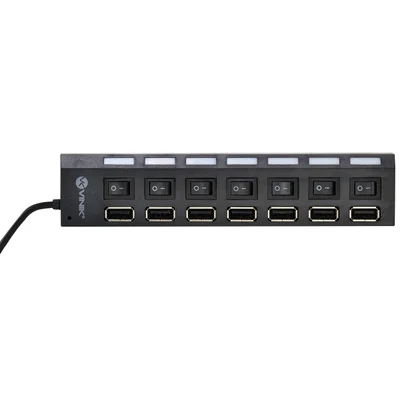 Hub Usb 2.0 7 Portas, Com Cabo E Led Indicador - Huv-40