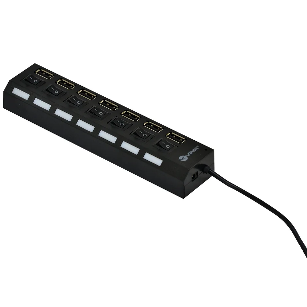 Imagem 2 de 5 do produto Hub Usb 2.0 7 Portas, Com Cabo E Led Indicador - Huv-40
