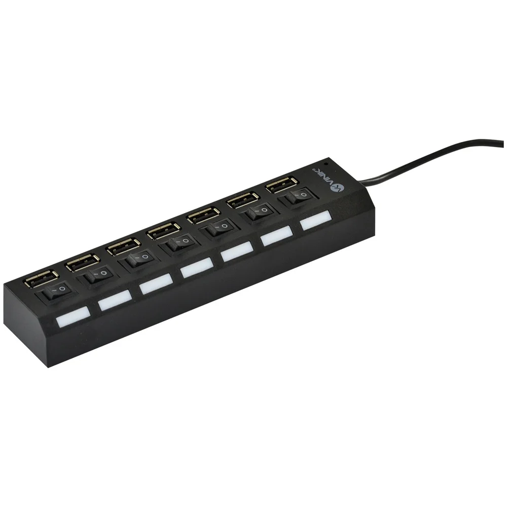 Imagem 4 de 5 do produto Hub Usb 2.0 7 Portas, Com Cabo E Led Indicador - Huv-40