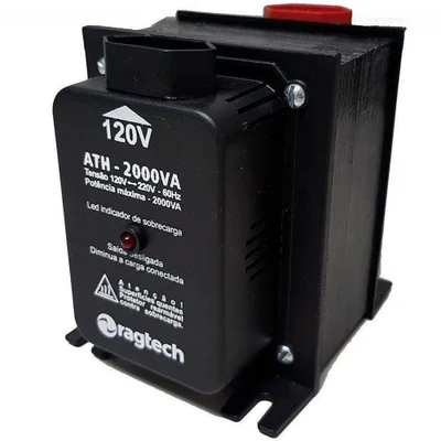 Auto Transformador Ragtech Ath2000,  Bivolt, 2000VA, Preto - 20ath4475