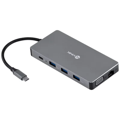 Carregador HUB Tipo C 10 em 1 Vinik 3 USB 3.0 HDMI VGA