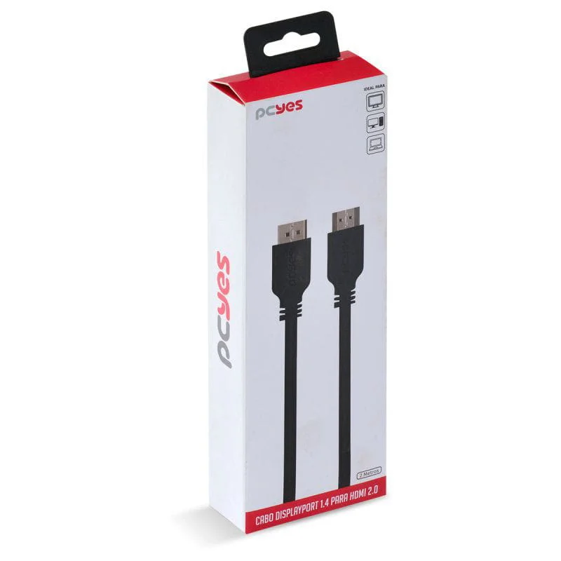 Imagem 4 de 5 do produto Cabo Displayport Macho para Hdmi 2.0 Macho 2 Metros - Pdphm-2