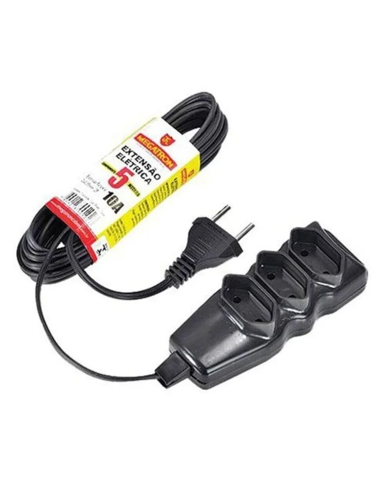 Imagem 2 de 5 do produto Extensao Cabo Pl 2x0,75 5 Metros Preta 102