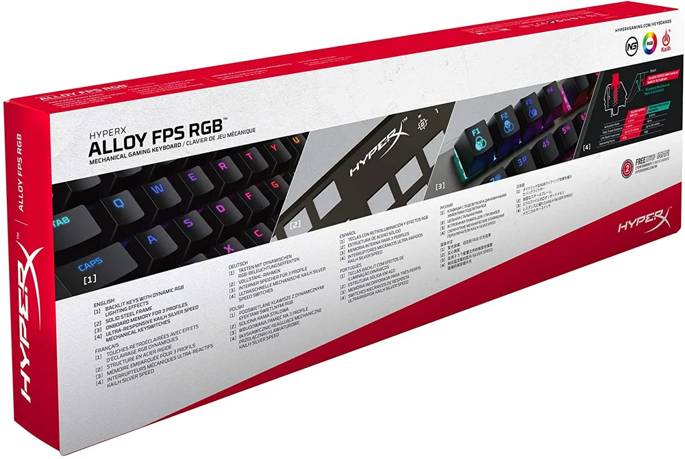 Teclado Gamer Hyperx Alloy, FPS, RGB, Mecânico - HX-KB1SS2-US Teclado Gamer Hyperx Alloy, FPS, RGB, Mecânico - HX-KB1SS2-US