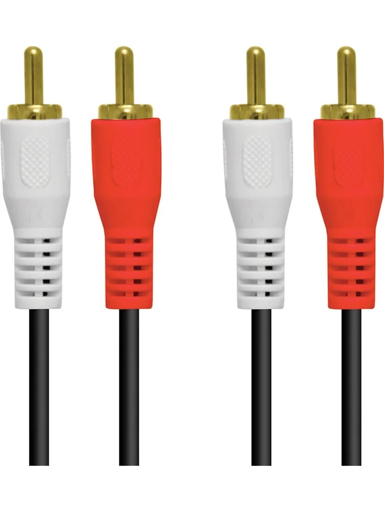 Imagem 4 de 5 do produto Cabo De Audio 2rca X 2rca 1.5 Metros Com Conectores Dourado - 2rca-15g
