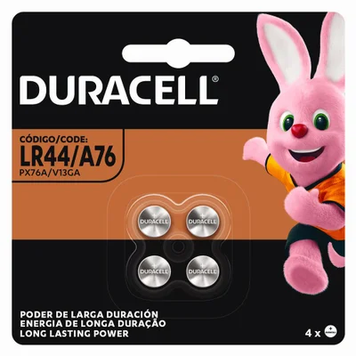 Pilha Alcalina 1.5V Lr44/A76 / Px76a, Cartela Com 4 Unidades