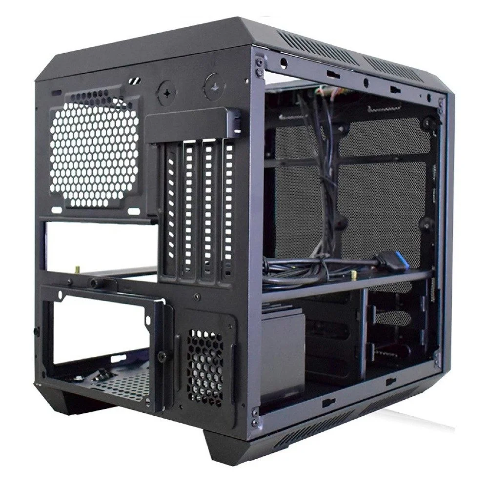 Imagem 3 de 5 do produto Gabinete Gamer K-mex Microcraft III, Mini Tower, M-Itx, Com Fan, Sem Fonte, Preto - Cg-03rc