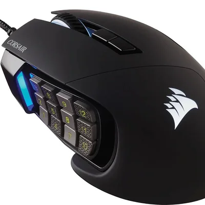 Mouse Com Fio Corsair Scimitar Elite Preto Rgb, 18.000dp