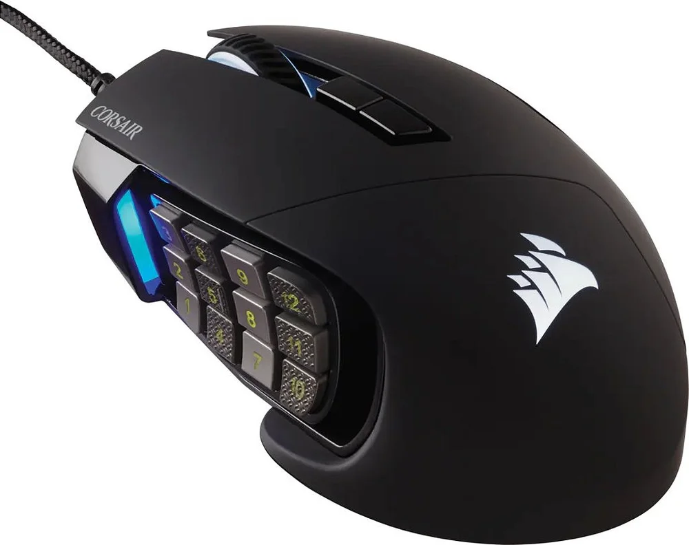 Imagem 1 de 5 do produto Mouse Com Fio Corsair Scimitar Elite Preto Rgb, 18.000dp