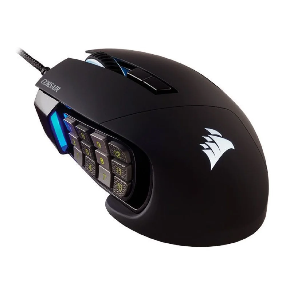 Imagem 4 de 5 do produto Mouse Com Fio Corsair Scimitar Elite Preto Rgb, 18.000dp