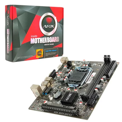 Placa-Mãe Afox, Intel LGA 1155, mATX, DDR3, VGA e HDMI - H61-MA5