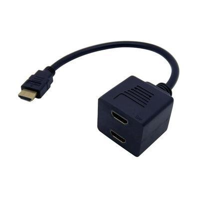 Cabo Adaptador Duplicador, UP, HDMI Macho Para 2 Saídas Fêmea