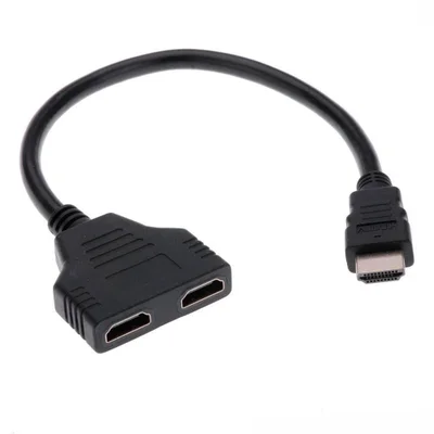Cabo Adaptador Duplicador, UP, HDMI Macho Para 2 Saídas Fêmea