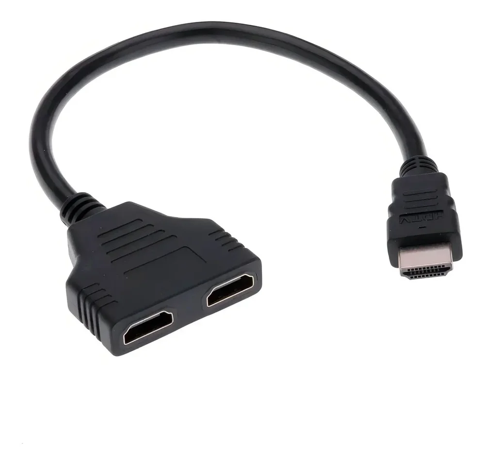 Imagem 4 de 4 do produto Cabo Adaptador Duplicador, UP, HDMI Macho Para 2 Saídas Fêmea