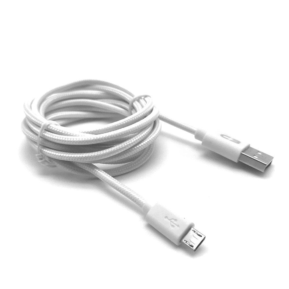 Imagem 3 de 3 do produto Cabo Micro Usb Para Usb - 2 Metros - Branco - C3tech Cb-m21wh C3plus