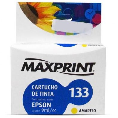 Cartucho Maxprint 6111148 Compatível Com Epson 133 Amarelo - T133420 |  KaBuM!