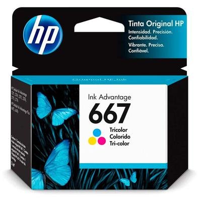 Cartucho Hp 667 Colorido 3ym78al Para Deskjet Ink Advantage 6000 / 6400 / 1200 / 2300 / 2700 / 4100