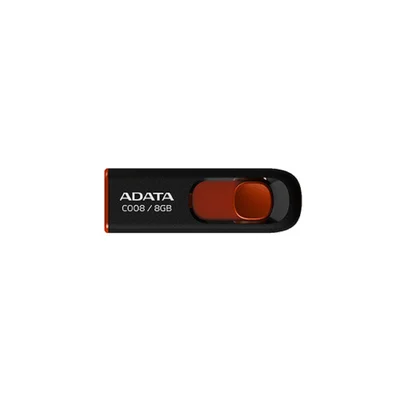 Pen Drive Adata C008 64gb Usb 2.0 Preto E Vermelho - Ac008-64g-rkd