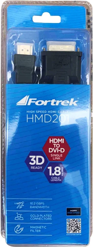 Imagem 4 de 5 do produto Cabo Hdmi X Dvi-d Hmd-201 1,8m Fortrek