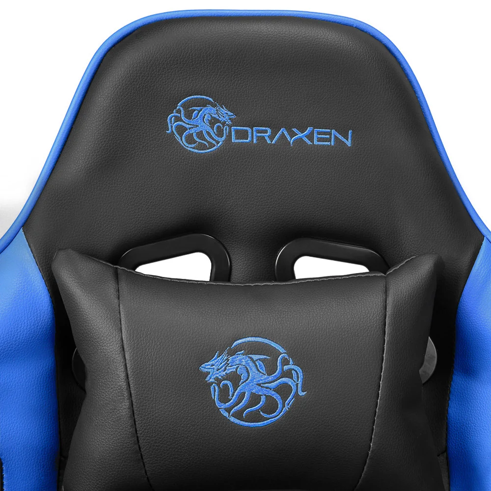 Cadeira Gamer DN2, Preto e Azul, Draxen