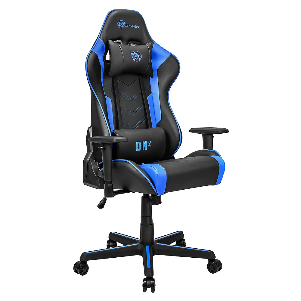 Cadeira Gamer DN2, Preto e Azul, Draxen