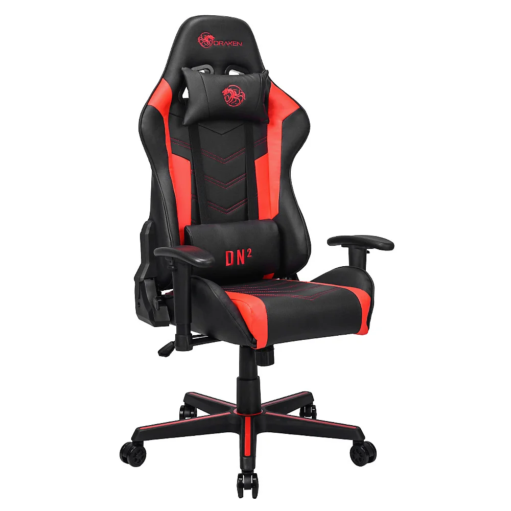 Imagem 2 de 5 do produto Cadeira Gamer Maxoffice DN2, Até 150 Kg, Preto e Vermelho, Draxen