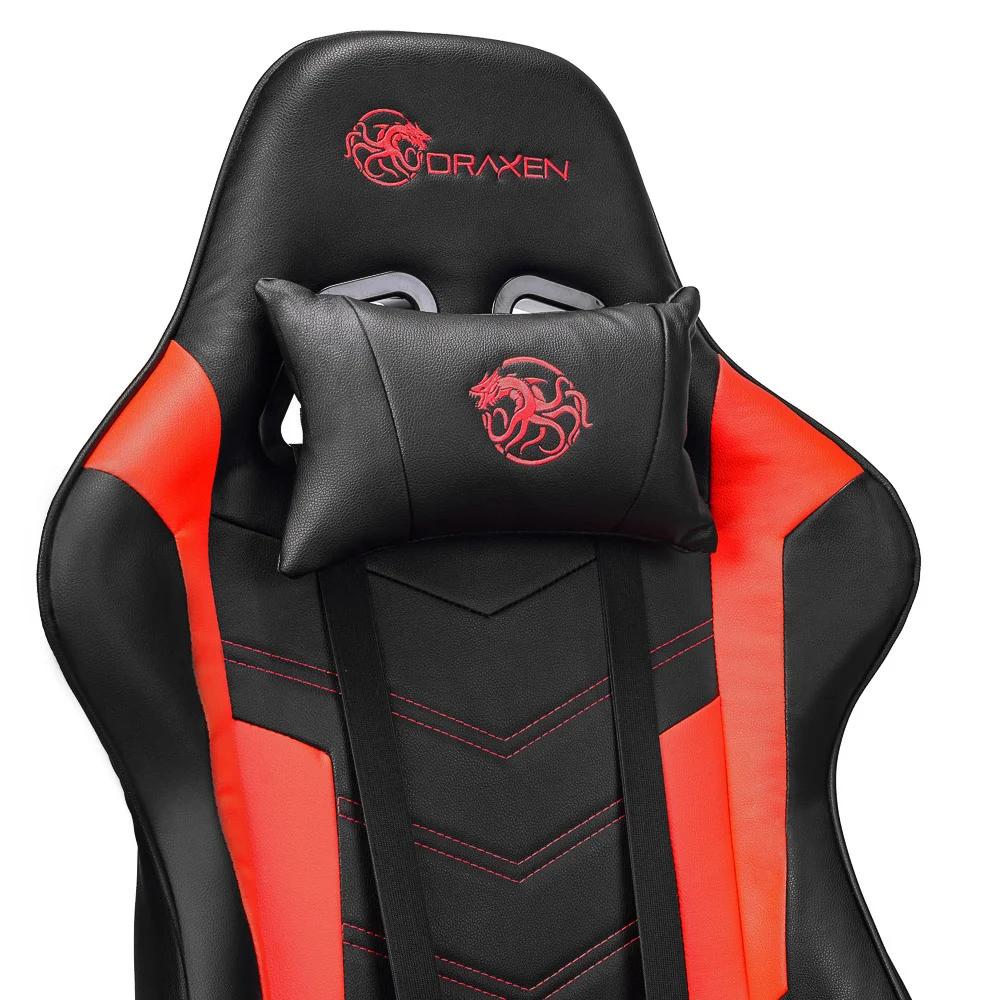 Imagem 4 de 5 do produto Cadeira Gamer Maxoffice DN2, Até 150 Kg, Preto e Vermelho, Draxen