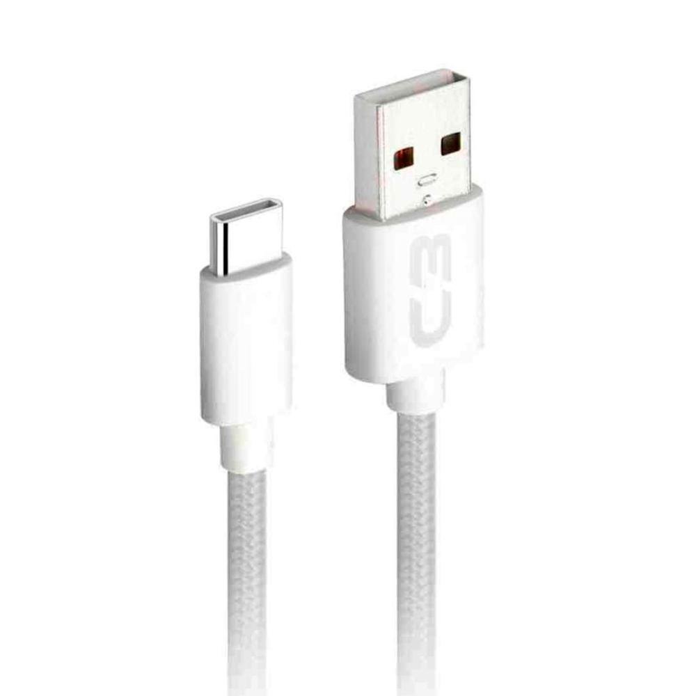 Cabo Usb-c Para Usb - 2 Metros - Branco - C3tech Cb-c21wh C3plus