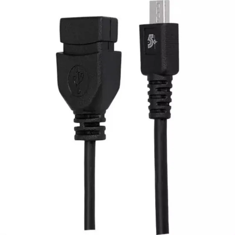 Imagem 2 de 4 do produto Cabo Otg Adaptador 5 Conversor USB Mobile Para USB Fêmea, 17 Cm, 018-0112
