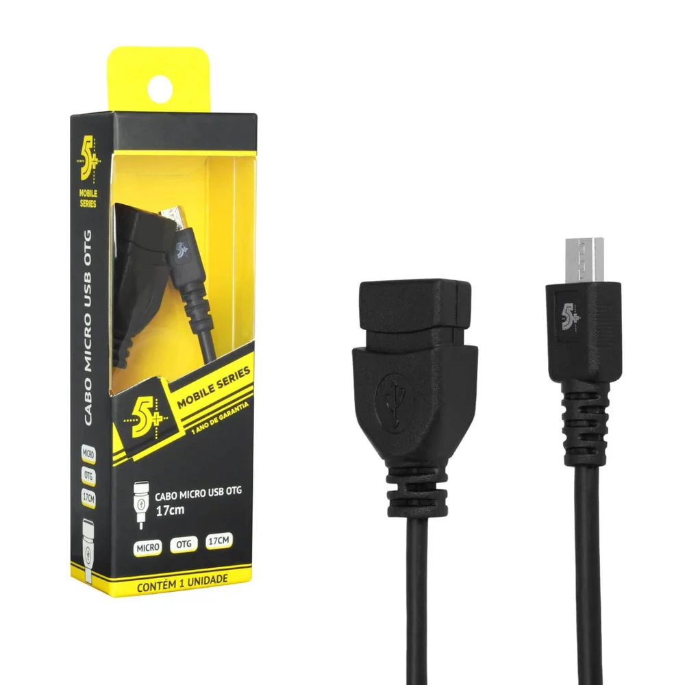 Imagem 3 de 4 do produto Cabo Otg Adaptador 5 Conversor USB Mobile Para USB Fêmea, 17 Cm, 018-0112