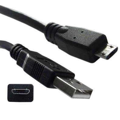 Cabo Micro USB x USB, 90cm, Preto, Para Celulares, Tablets, Câmeras