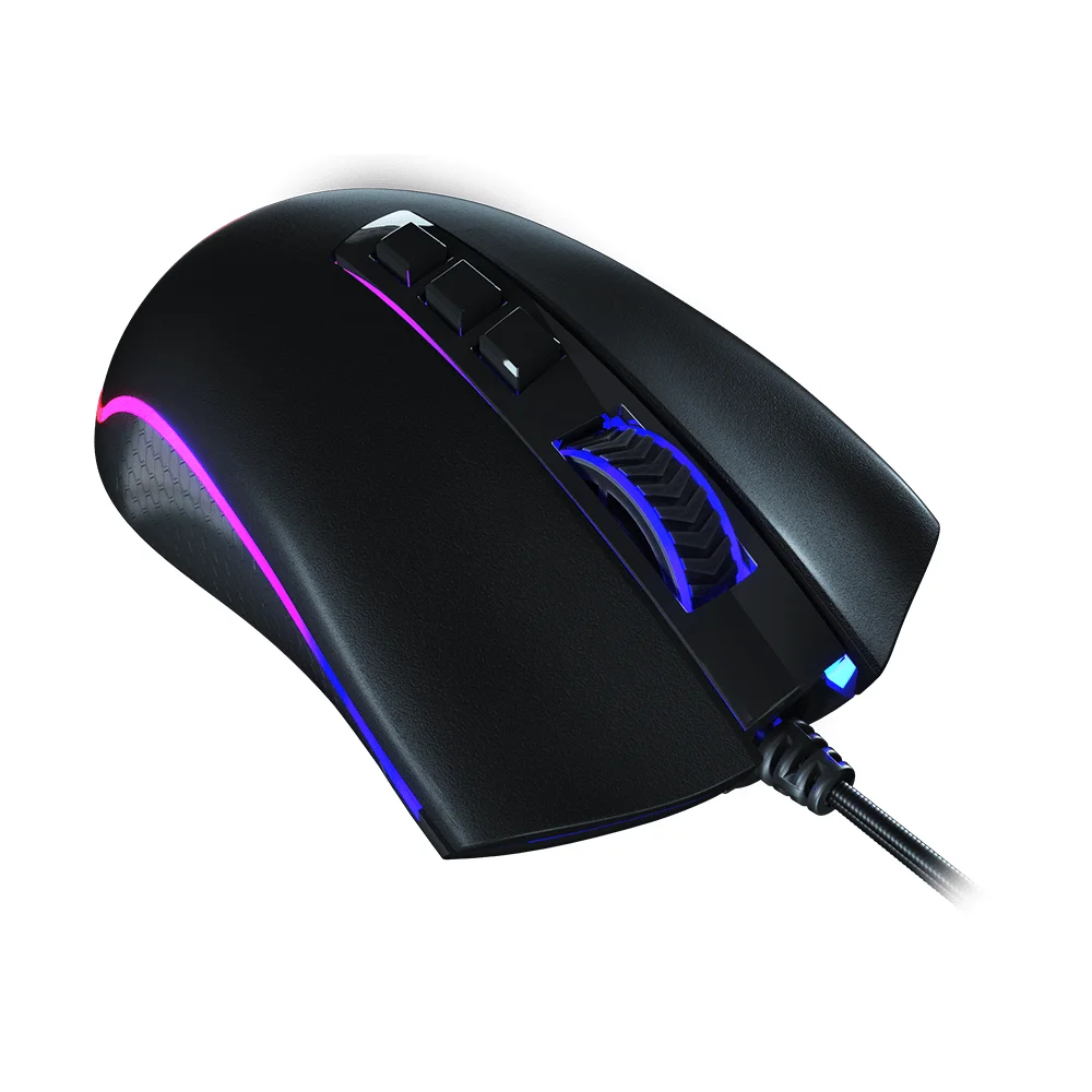 Mouse Gamer Redragon King Cobra 2, Chroma RGB, 24000DPI, Ambidestro, 7 botões, Cabo Trançado em Nylon, Preto - M711-fps-1 Mouse Gamer Redragon King Cobra 2, Chroma RGB, 24000DPI, Ambidestro, 7 botões, Cabo Trançado em Nylon, Preto - M711-fps-1