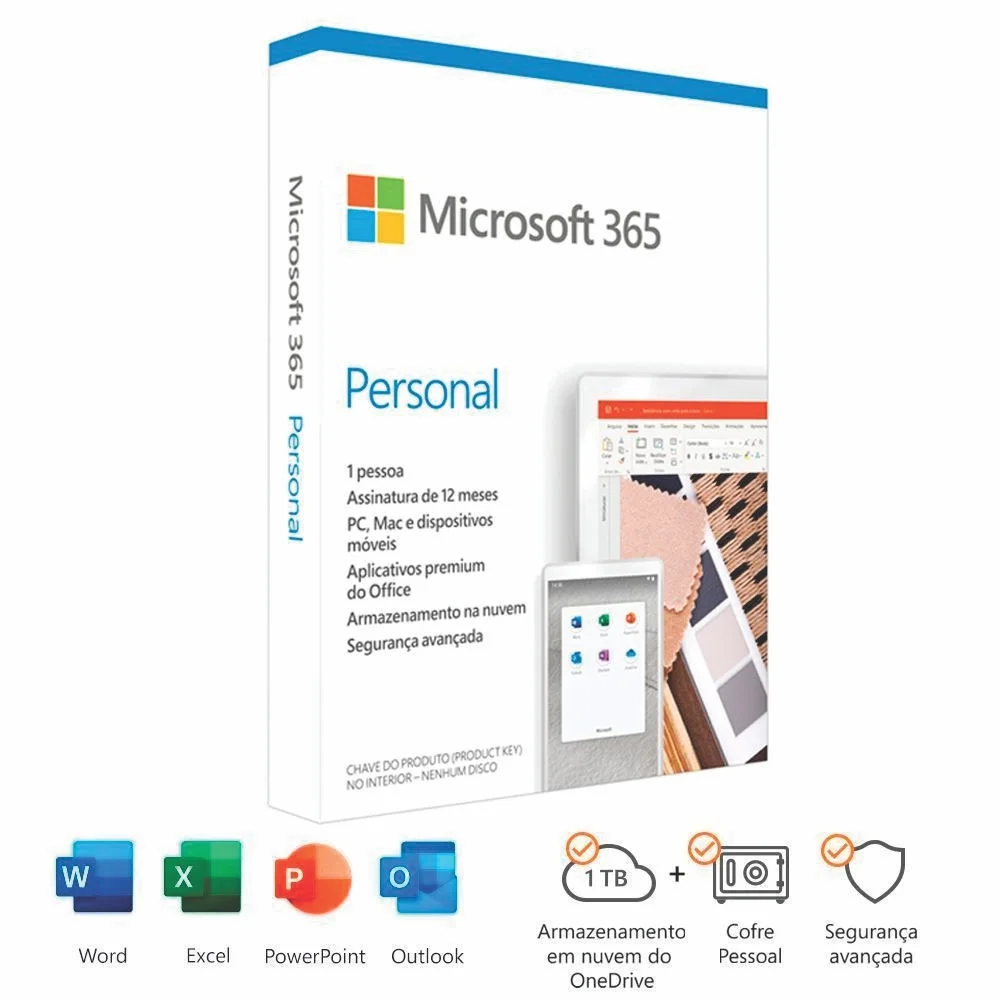 Microsoft Office 365 Personal, Licença Anual Para 1 Usuário - Qq2-00721
