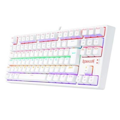 Nome: Teclado Mecânico Gamer Redragon Daksa Lunar White Iluminação Rainbow Switch Vermelho K576W-R Marca: Redragon Part Number: K576W-R (PT-RED) EAN: