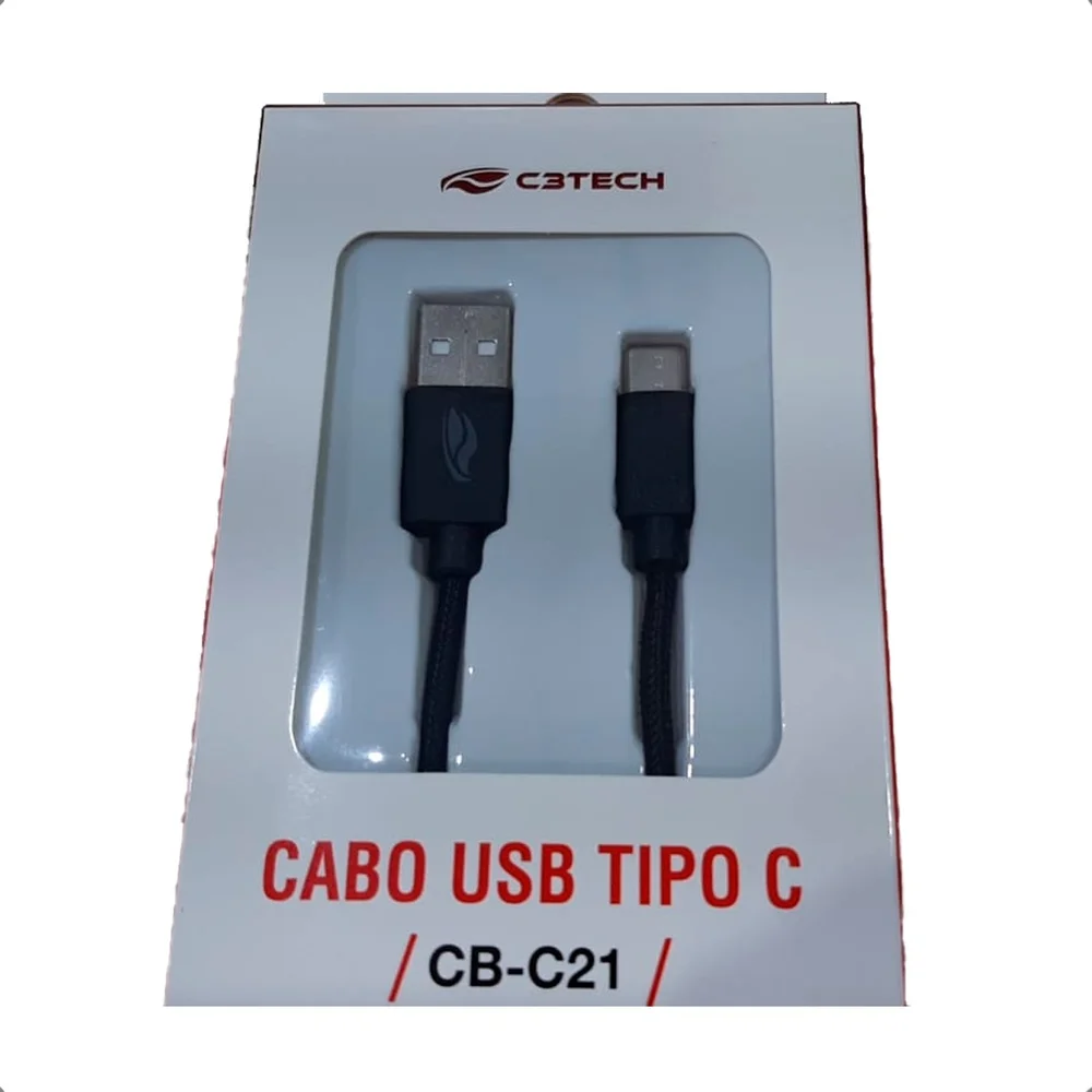 Imagem 5 de 5 do produto Cabo Usb C3tech Cb-c21bk Tipo C 2 Metros 2a - Preto