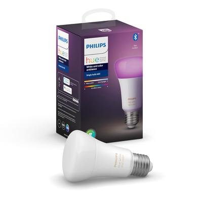 Lâmpada Inteligente Philips Hue 9W 220V WiFi e Bluetooth base E27 Adicione cor a qualquer ambiente com uma única lâmpada inteligente, que oferece l