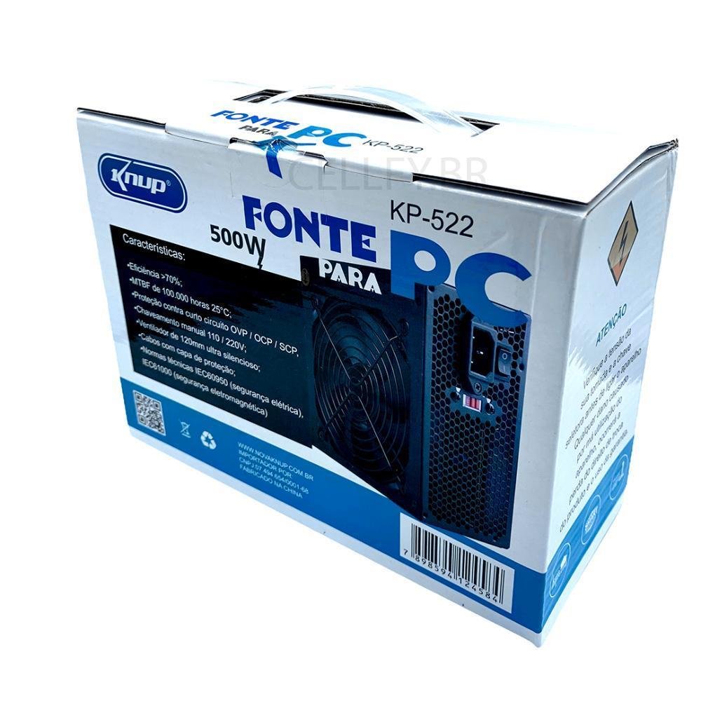 Imagem 3 de 5 do produto Fonte Foneng ATX, 500W Real - HDW0002