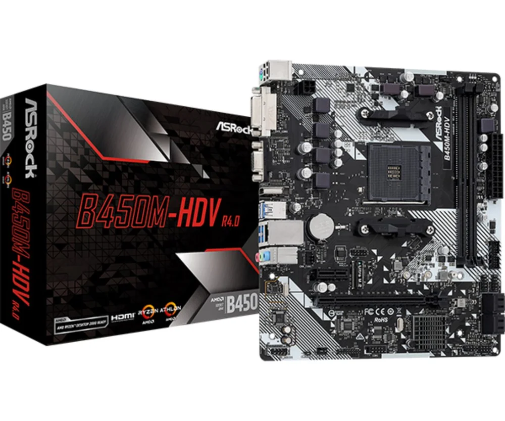 Placa-Mãe AsRock, AMD AM4, HDMI, DVI e VGA - B450M-HDV