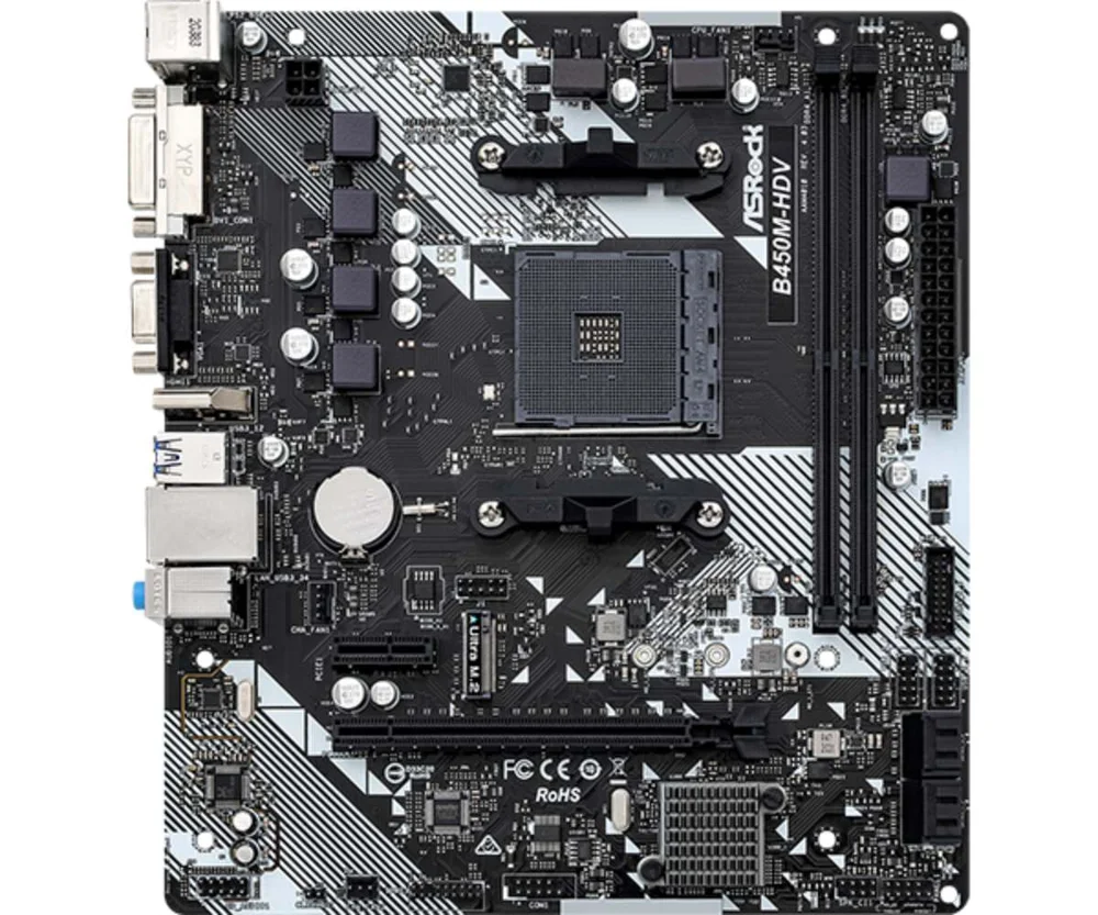 Imagem 2 de 5 do produto Placa-Mãe AsRock, AMD AM4, HDMI, DVI e VGA - B450M-HDV