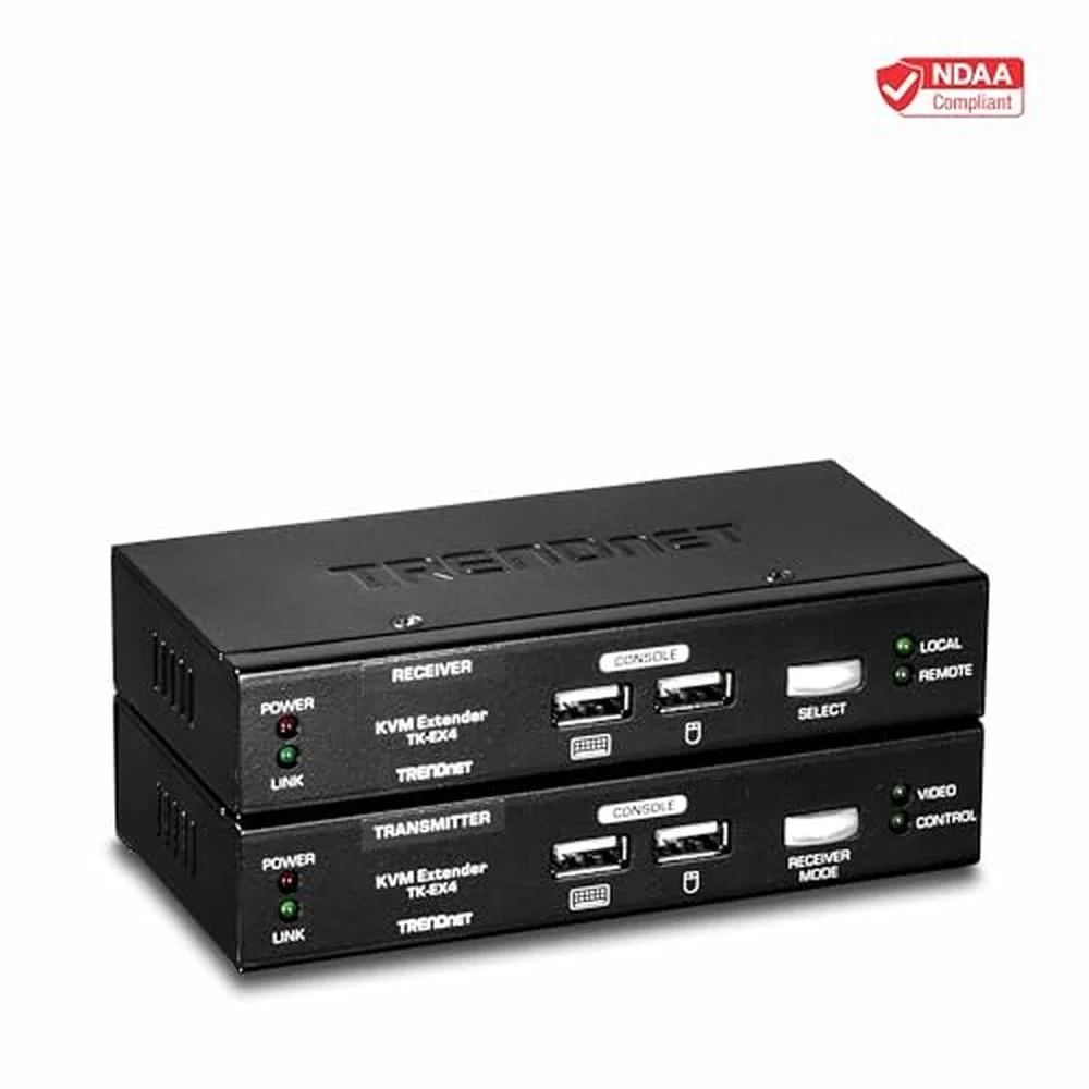 Imagem 5 de 5 do produto Kit Extensor Kvm Trendnet Tk-ex4,USB,Via Cabo De Rede,Estenda Teclado, Mouse, Até 100 Metros
